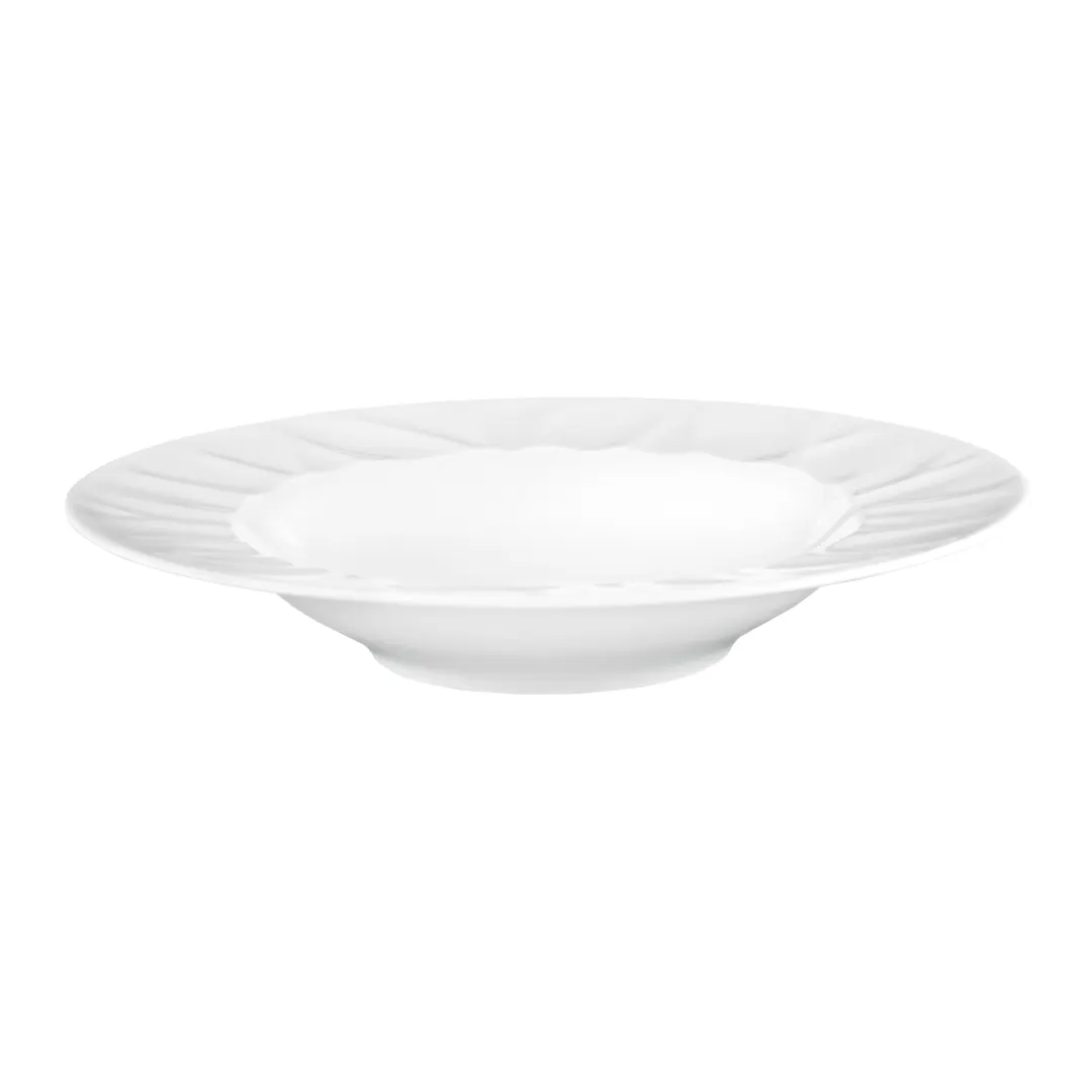 Seltmann 001-718565 - 9.25" Deep Rim White China Plate, Round Shape, 11.15 oz Capacity, Venice Style