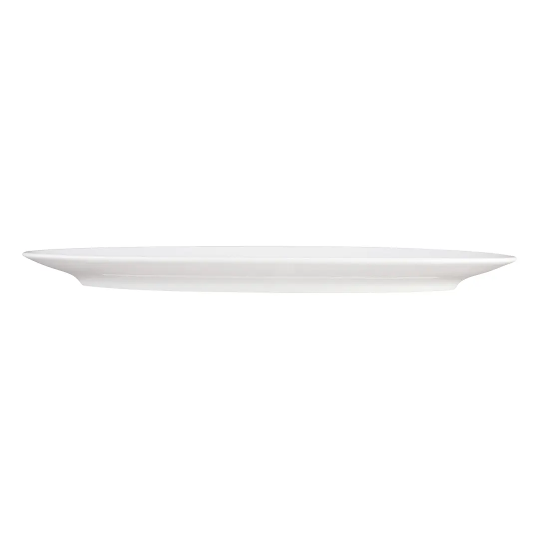 Seltmann 001-733789 Rectangular China Platter, 7" W x 12" L x 0.94" H, Fine Dining Coupe Style
