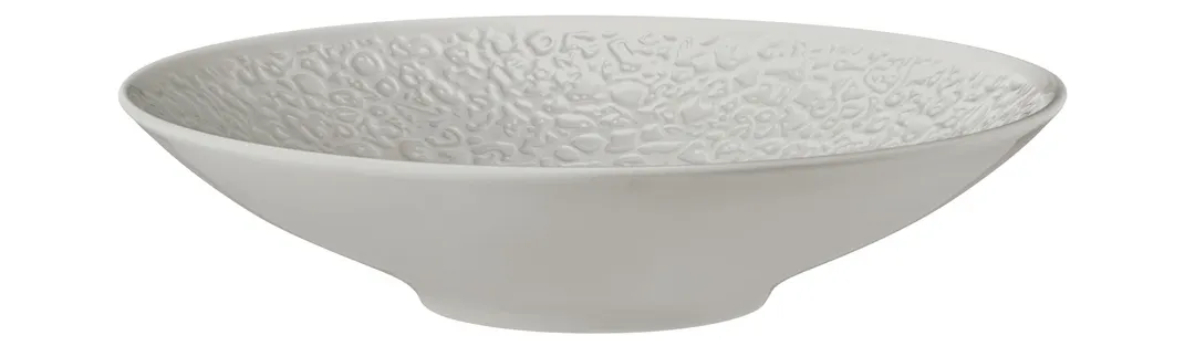 Mikasa 001-773867 Nori Grey Porcelain Bowl, 9" 33.8oz Relief Design Dishwasher Safe