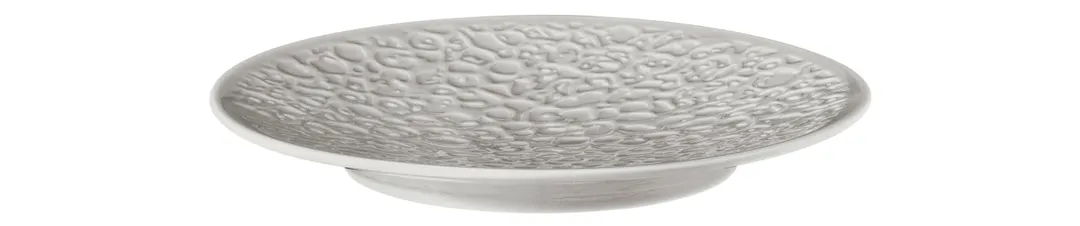 Mikasa 001-773869 China Plate, 6.5", Relief, Grey, Porcelain, Nori - Dishwasher Safe