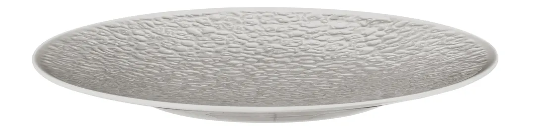 Mikasa 001-773871 China Plate, 11" Relief, Grey, Porcelain, Nori - Dishwasher Safe