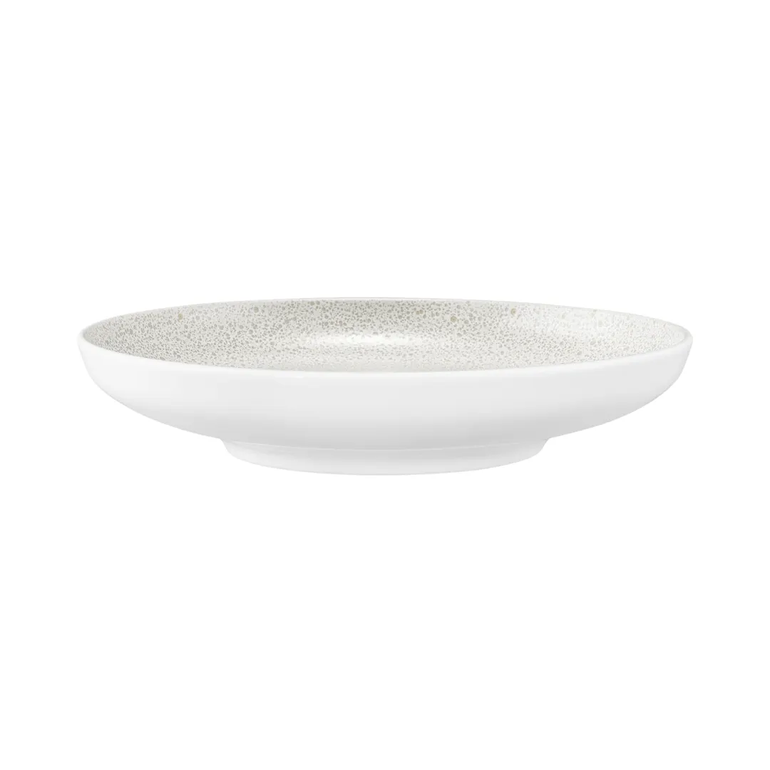 Seltmann 001-776747 SM Deep Plate, 8.5" (26 oz) Porcelain Cream with Sento Aura Finish