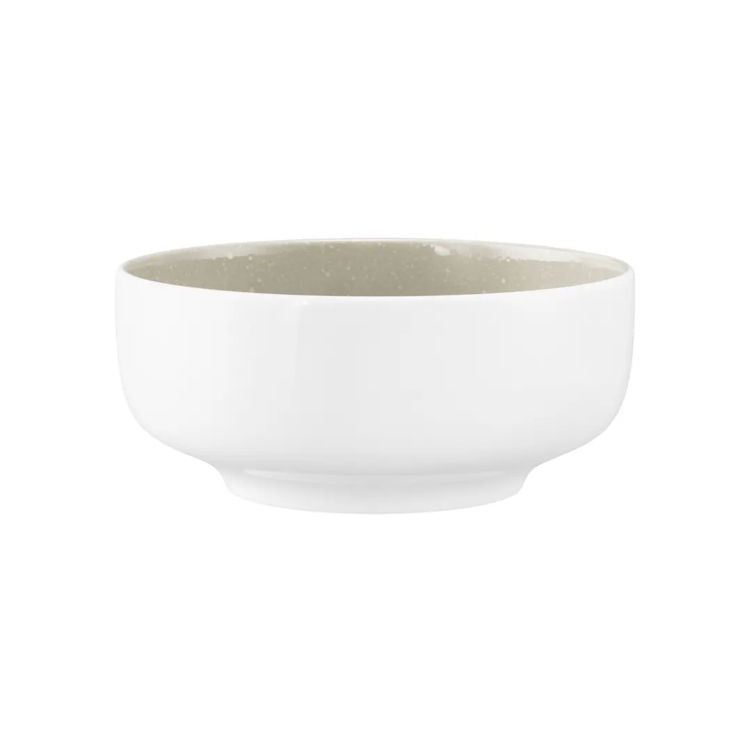 Seltmann 001-776749 - 6" 27.7oz Cream Porcelain Round Bowl, General Use Ceramic, Sento Aura Finish