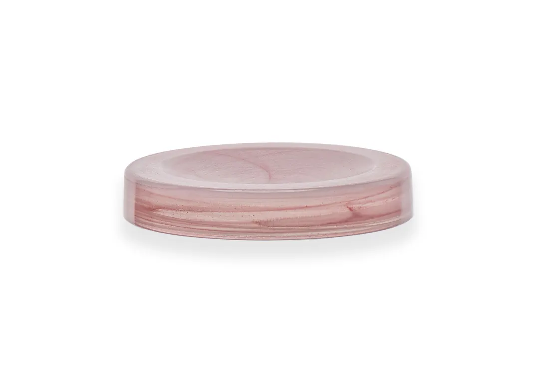 Ardacam 1982-3 Round China Bowl, 8.27" (8") Diameter, 5 oz Hollow Pink and White Glass Finish