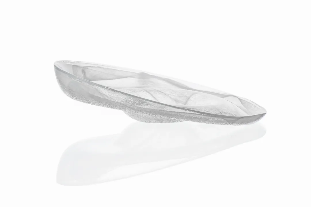 Ardacam 2085-2 Tilt Deep Plate Glass Bowl, 11.8" Diameter, 5 oz Capacity, White Transparent Finish