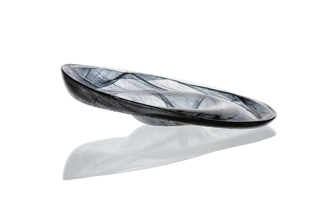Ardacam 2085-43 Tilt Deep Bowl, 11.8" Diameter, 5 oz Capacity, Black Glass, 11" Size, 1-8 oz Range