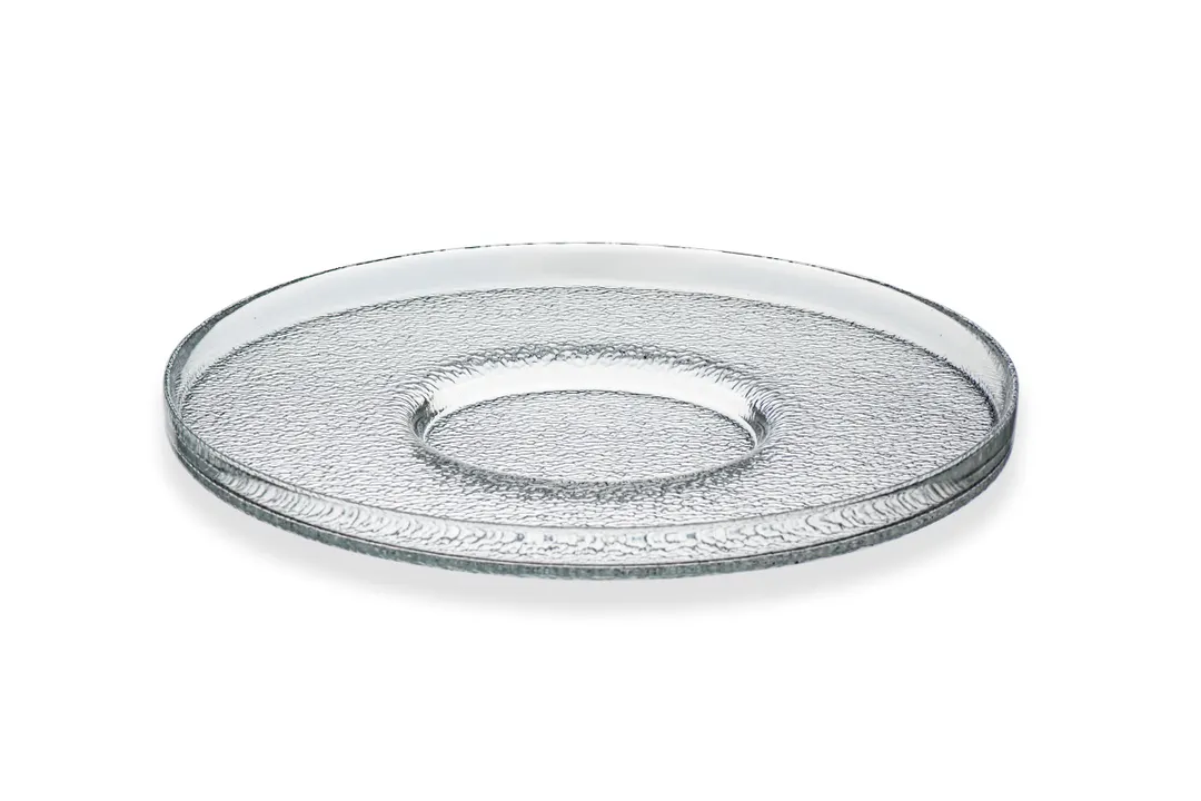 Ardacam 2108-1 Round Glass Dinner Plate, 12.5" Clear Crystal Round Plate Diameter