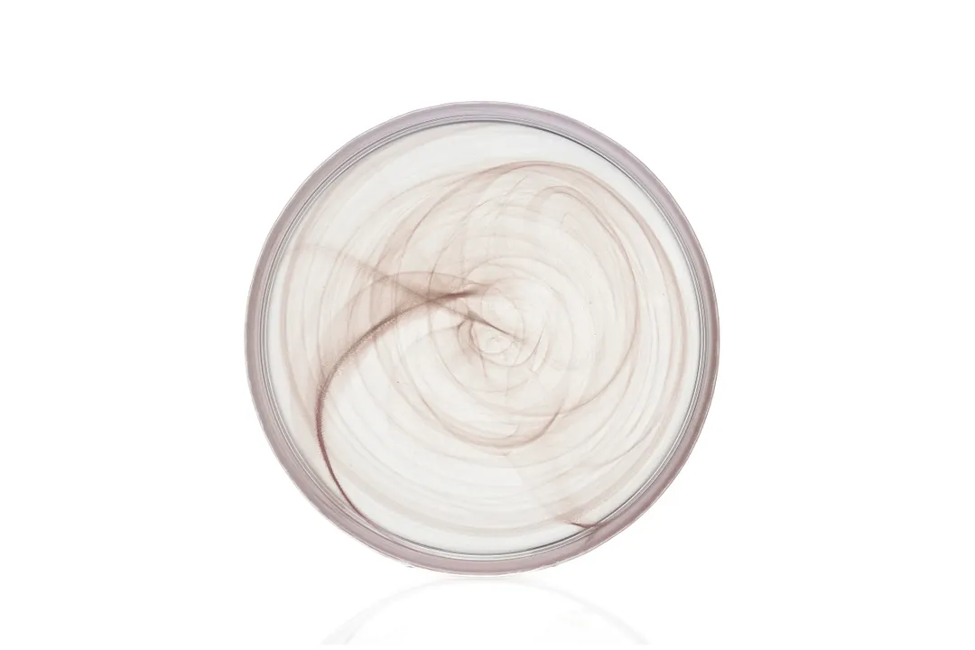 Ardacam 2446-3 Footed Glass Plate, 11" Round, New Pink Finish, Asos Style