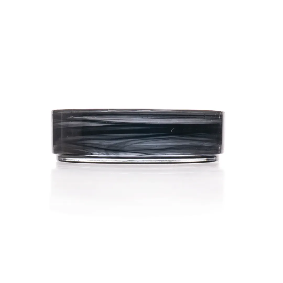 Ardacam 2447-43 Round Glass Serving Bowl, 5.12" Diameter, 12.5 Oz Capacity, Black Finish