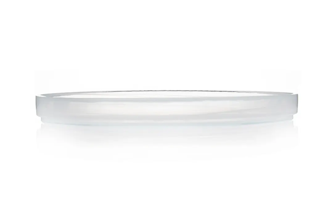 Ardacam 2449-2 Round Glass Dinner Plate, 9.45" Diameter, White Finish, Elegant Asos Design