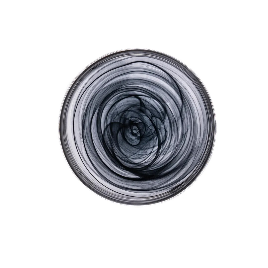 Ardacam 2449-43 Glass Plate - 9.45" Round Black Glass Dinnerware, Smallware Tabletops