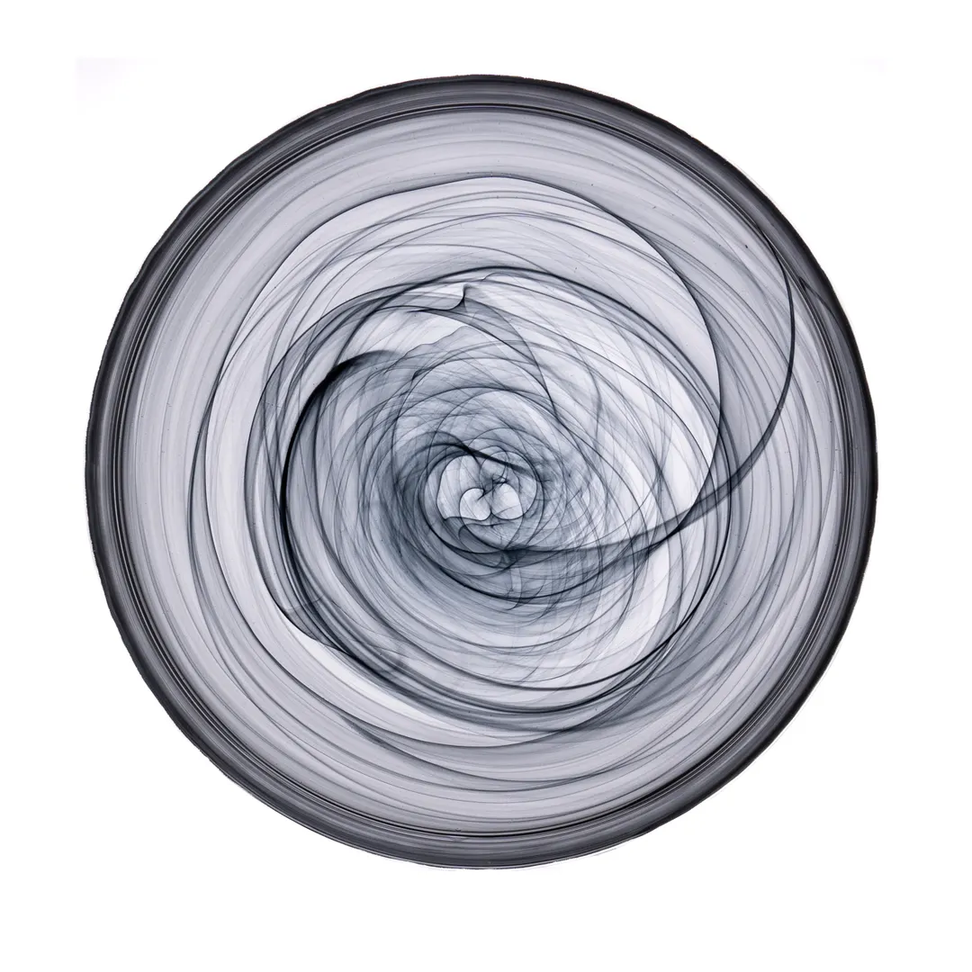 Ardacam 2451-43 Round Glass Plate, 12.99" Diameter, New Black Finish, Asos Style