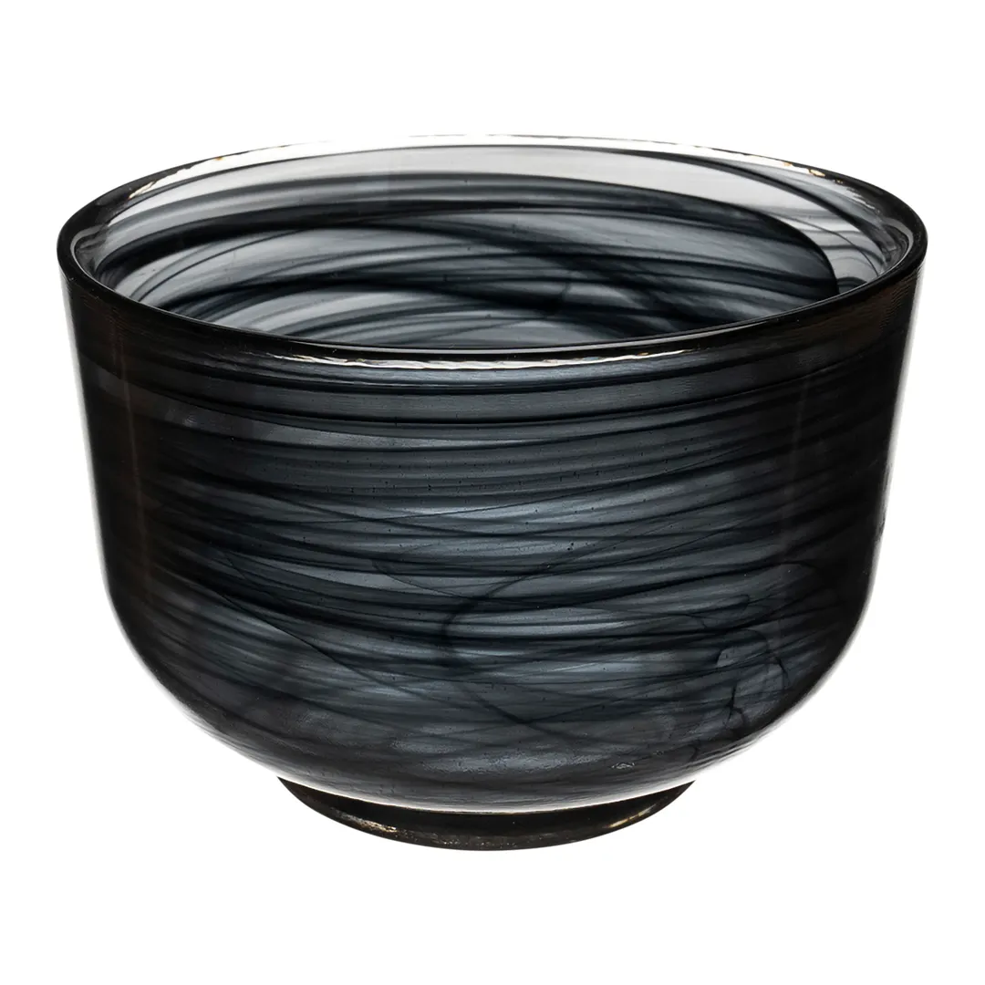 Ardacam 2474-43 Glass Serving Bowl, 4.52" Diameter, 15.9 Oz Capacity, Black Glass, Tokyo Design