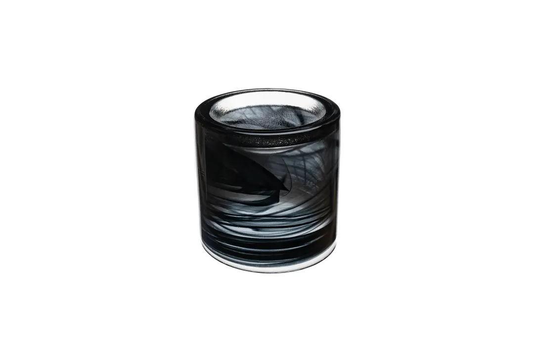 Ardacam 2556-43 Round Glass Bowl, 3.94" Diameter, 14.25 oz Capacity, Black Hollow, 2-4" Size