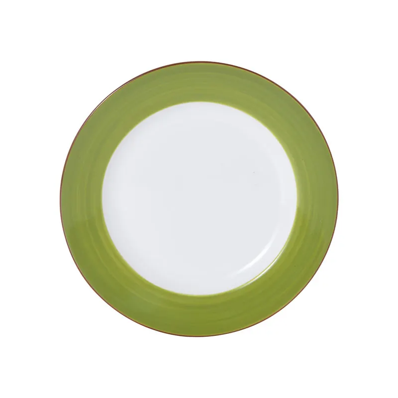Mikasa 5256032 Plate, 7" Round, Green Ceramic Porcelain, Dishwasher, Microwave & Oven Safe
