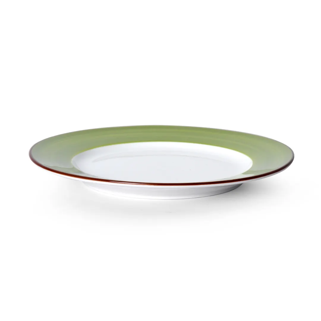 Mikasa 5256035 Sunday Brunch Plate, 9" Round, Green, Ceramic Porcelain, Dishwasher Safe