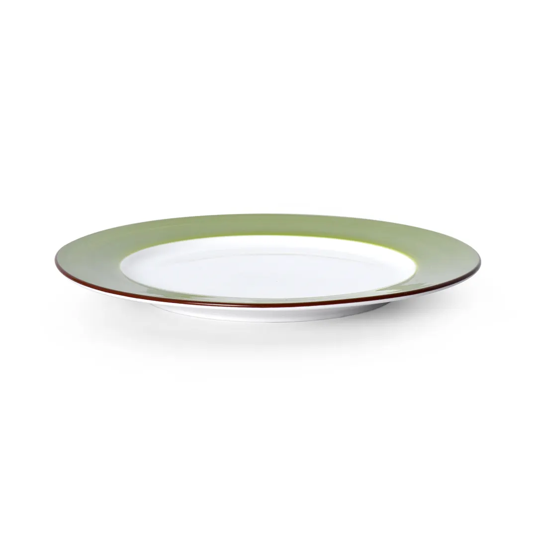 Mikasa 5256036 Plate, 10" Round, Green Ceramic Porcelain, Dishwasher, Microwave & Oven Safe