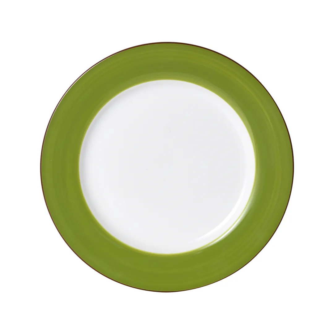Mikasa 5256036 Plate, 10" Round, Green Ceramic Porcelain, Dishwasher, Microwave & Oven Safe