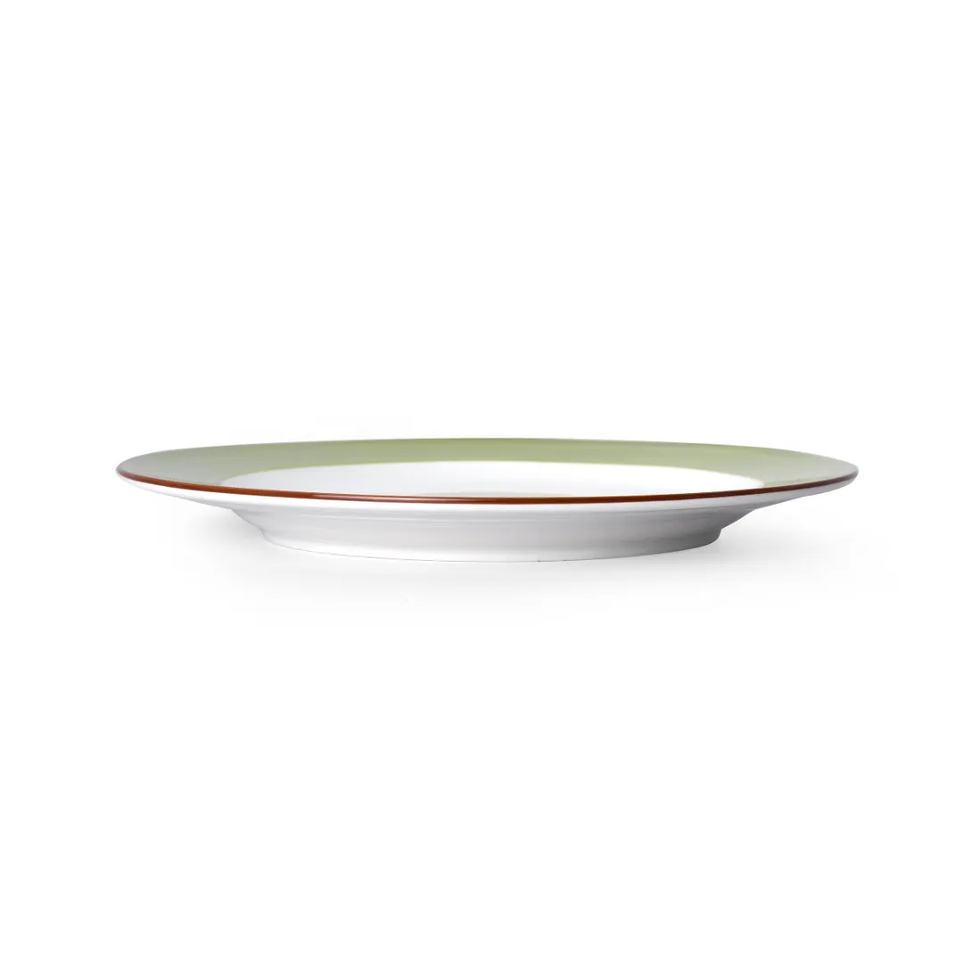 Mikasa 5256039 Sunday Brunch Plate, 12" Round, Green, Ceramic Porcelain, Dishwasher Safe