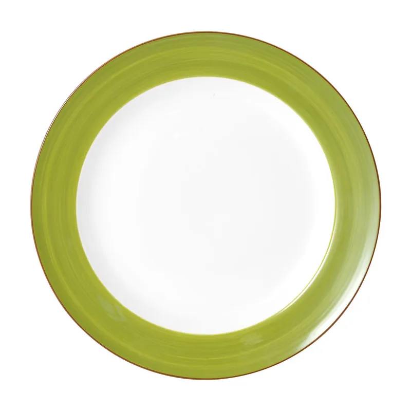 Mikasa 5256039 Sunday Brunch Plate, 12" Round, Green, Ceramic Porcelain, Dishwasher Safe