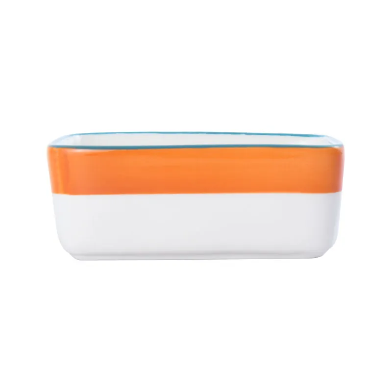 Mikasa 5256052 Sugar Holder, 4" Orange Ceramic Porcelain, Dishwasher Microwave Oven Safe