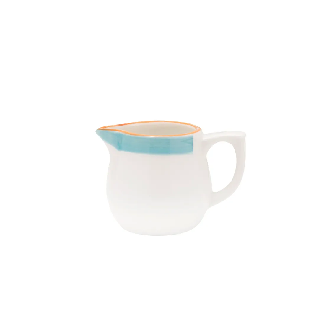 Mikasa 5256054 China Creamer Pitcher, 10.4oz, Turquoise, Porcelain, Dishwasher Safe