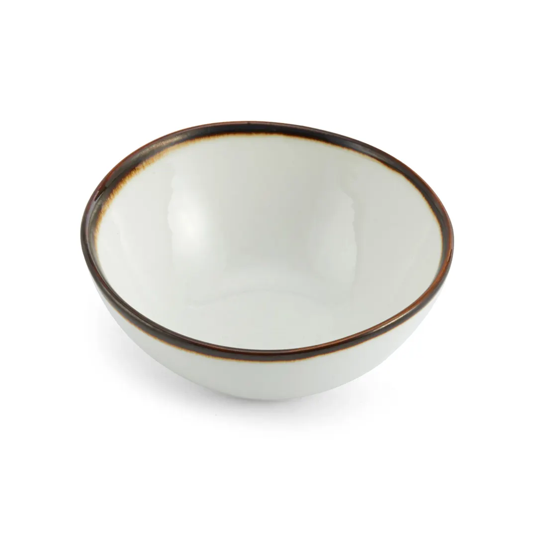 Mikasa 5256151 Lodge Bowl, 6 oz, 4-1/2" dia., Round, Coupe, Cream White, Vitrified Porcelain