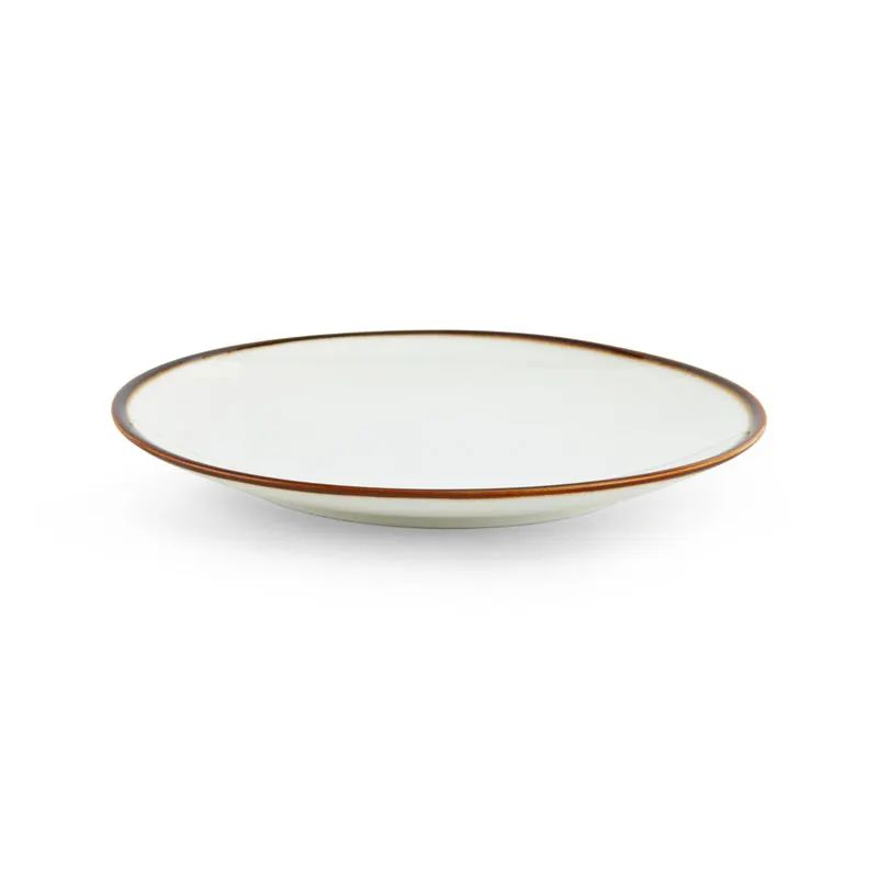 Mikasa 5256177 China Plate, 7" Dia., Round, Coupe Rim, Cream White, Vitrified Porcelain