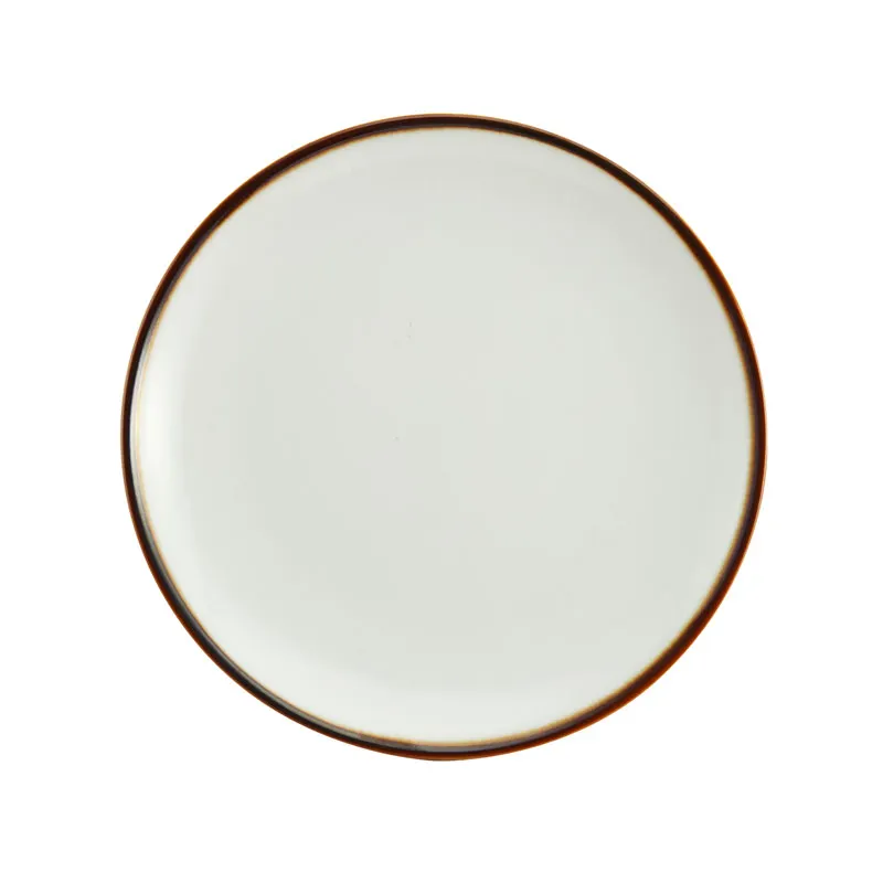 Mikasa 5256177 China Plate, 7" Dia., Round, Coupe Rim, Cream White, Vitrified Porcelain