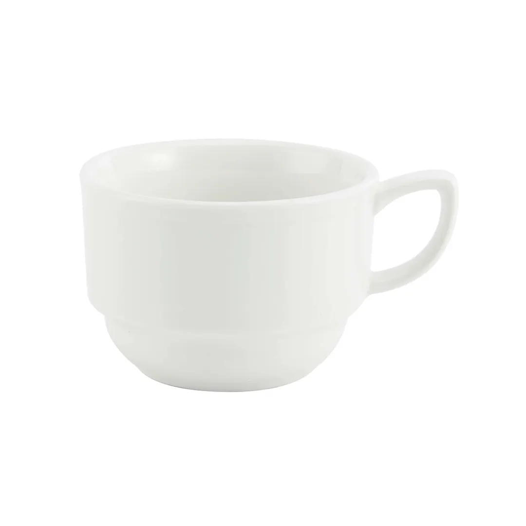 Mikasa 5256227 Coffee Cup, 7.5oz White Porcelain, 3.46"W x 4.37"D