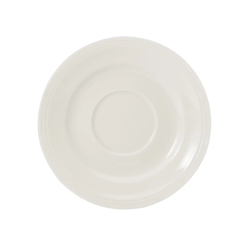 Mikasa 5256307 China Saucer Plate, 6.30"W x 6.30"D x 0.71"H, White Porcelain, Microwave & Oven Safe
