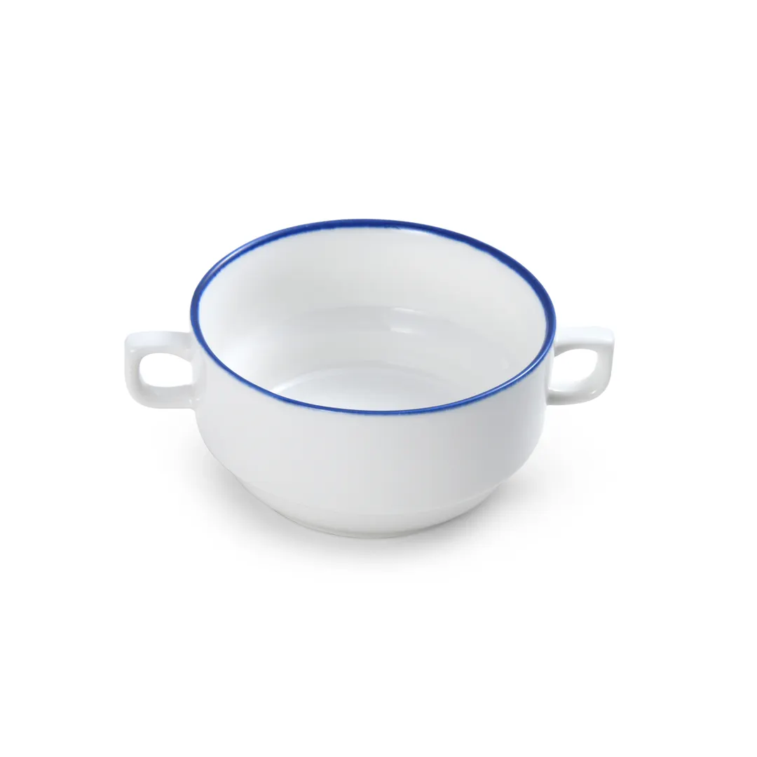 Mikasa 5256525 Bistro Soup Bowl, 14.87 oz., 4.9" dia., Round, Vitrified Porcelain, Blue