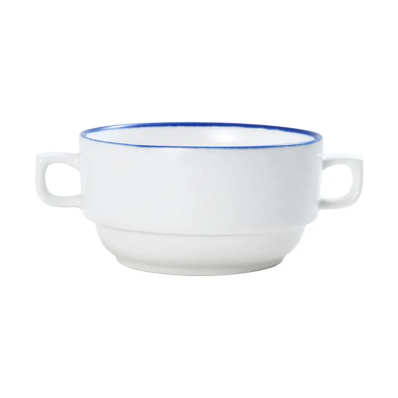 Mikasa 5256525 Bistro Soup Bowl, 14.87 oz., 4.9" dia., Round, Vitrified Porcelain, Blue