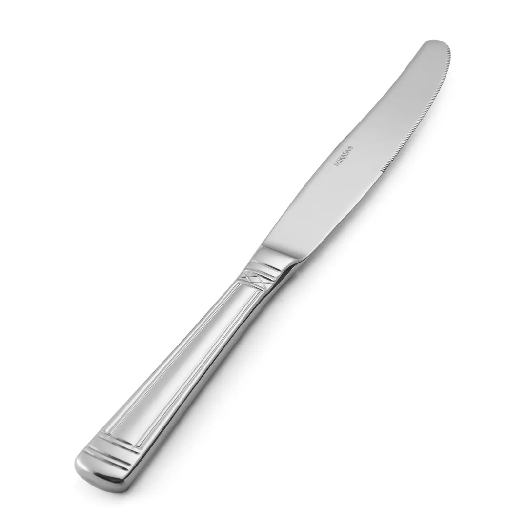 Mikasa 5257210 Fence Table Knife, 9-3/5"L, Heavy Weight, Solid Handle, Stainless Steel - Dozen