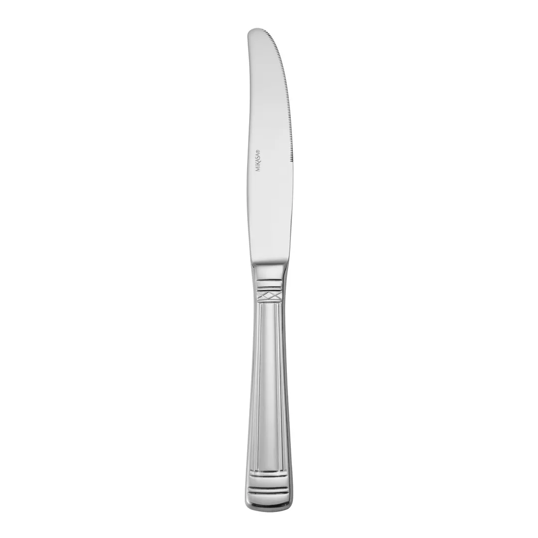 Mikasa 5257210 Fence Table Knife, 9-3/5"L, Heavy Weight, Solid Handle, Stainless Steel - Dozen