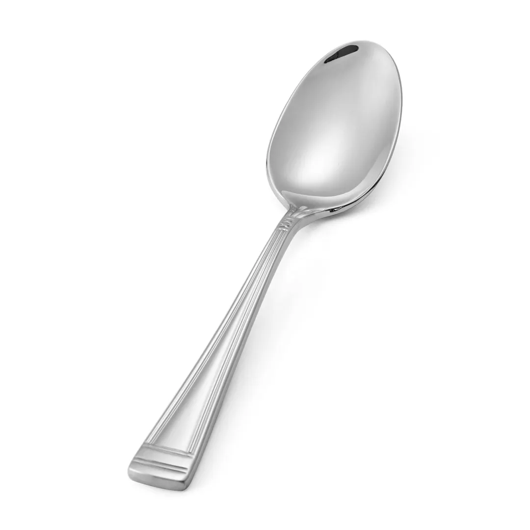 Mikasa 5257212 Fence Dessert Spoon, 7-2/5"L, 18/10 Stainless Steel, Dishwasher Safe - Dozen