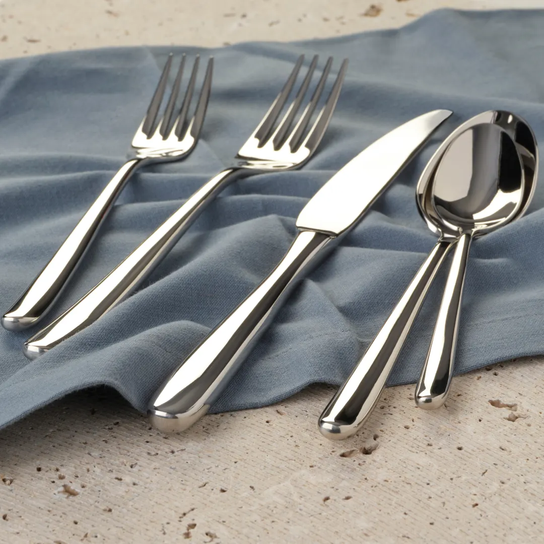 Mikasa 5257218 Dessert Fork, 6-4/5"L, Heavy Weight, 18/10 Stainless Steel, Santorini - Dozen