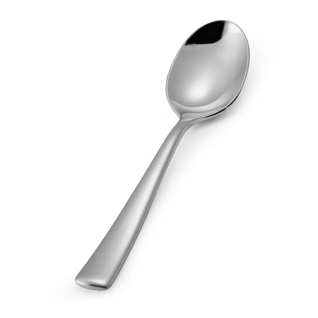 Mikasa 5257222 Strand Dessert Spoon, 7-1/5"L, 18/10 Stainless Steel, Heavy - Dozen