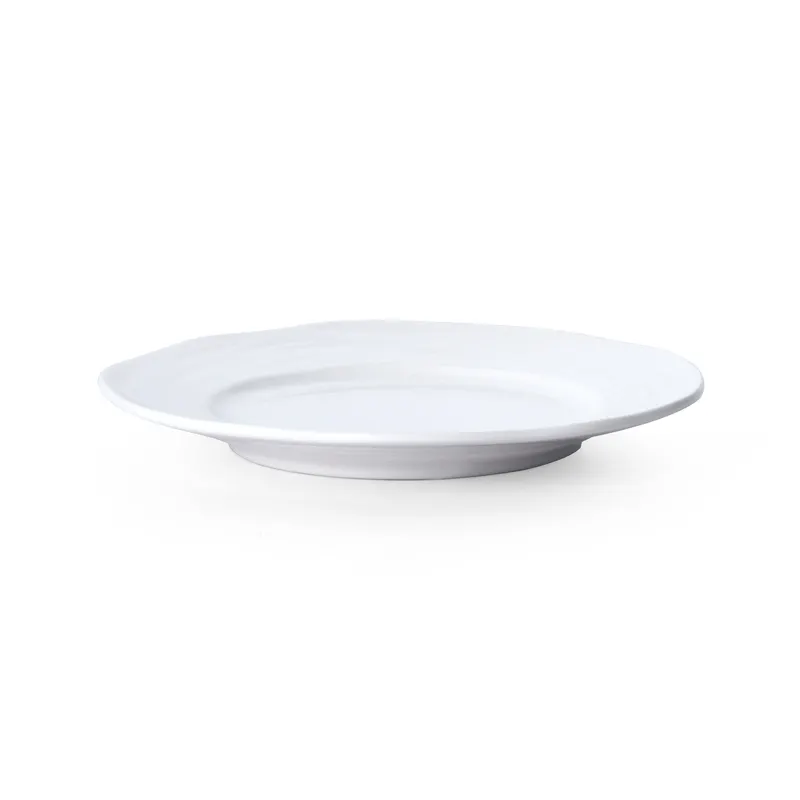 Mikasa 5260081 Camilla Plate, 6.25" Dia., Round, Wide Rim, Vitrified Porcelain, Bright White