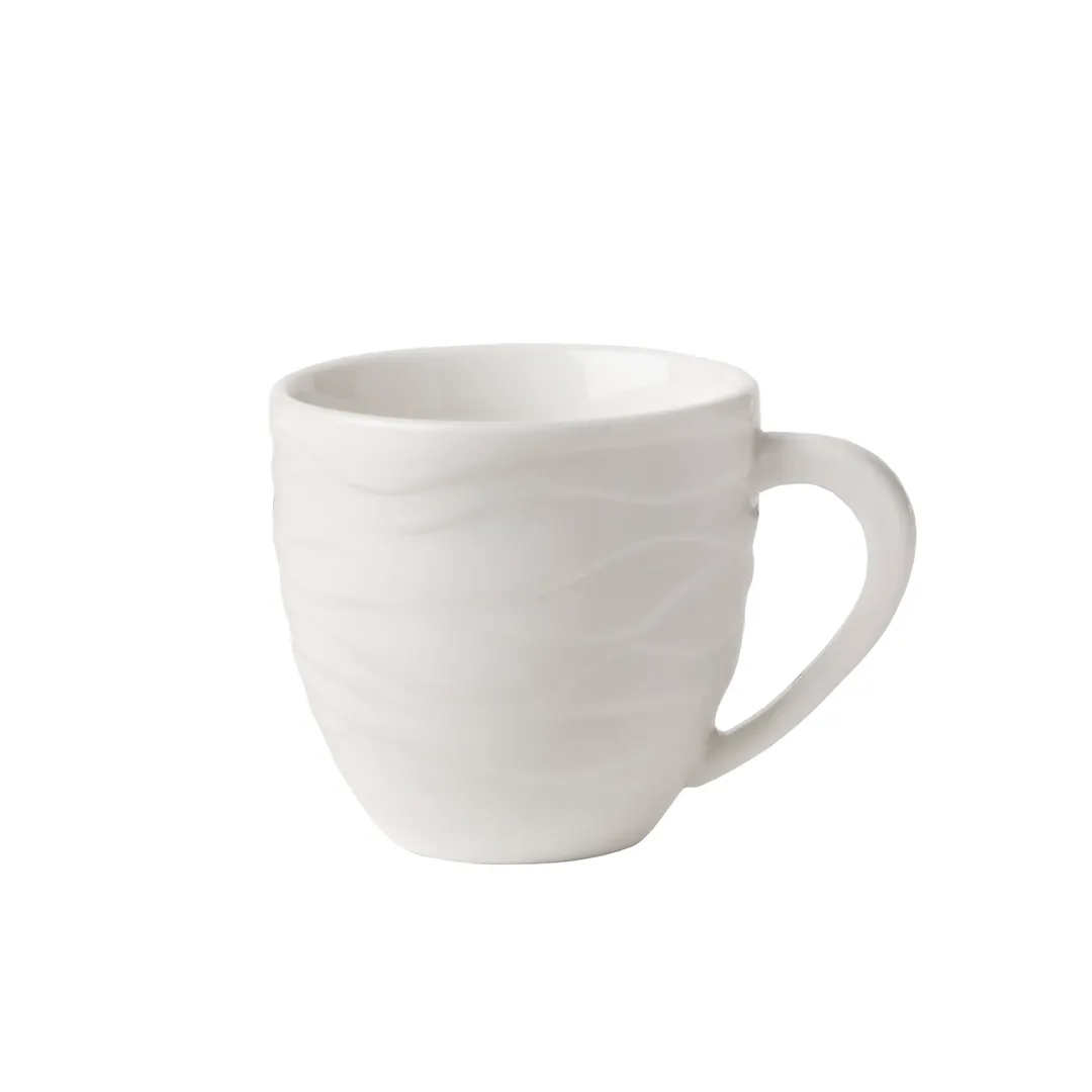 Mikasa 5260086 Camilla Demitasse Cup, 3 oz, Vitrified Porcelain, White, Dishwasher & Microwave Safe