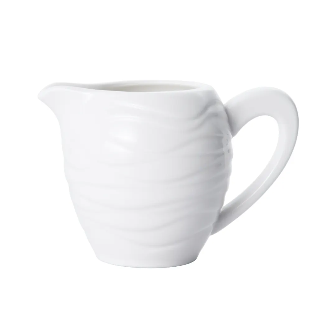 Mikasa 5260092 Creamer Pitcher, 7 oz, 4-3/4" x 2-15/16" x 3-1/8"H, Vitrified Porcelain, Bright White