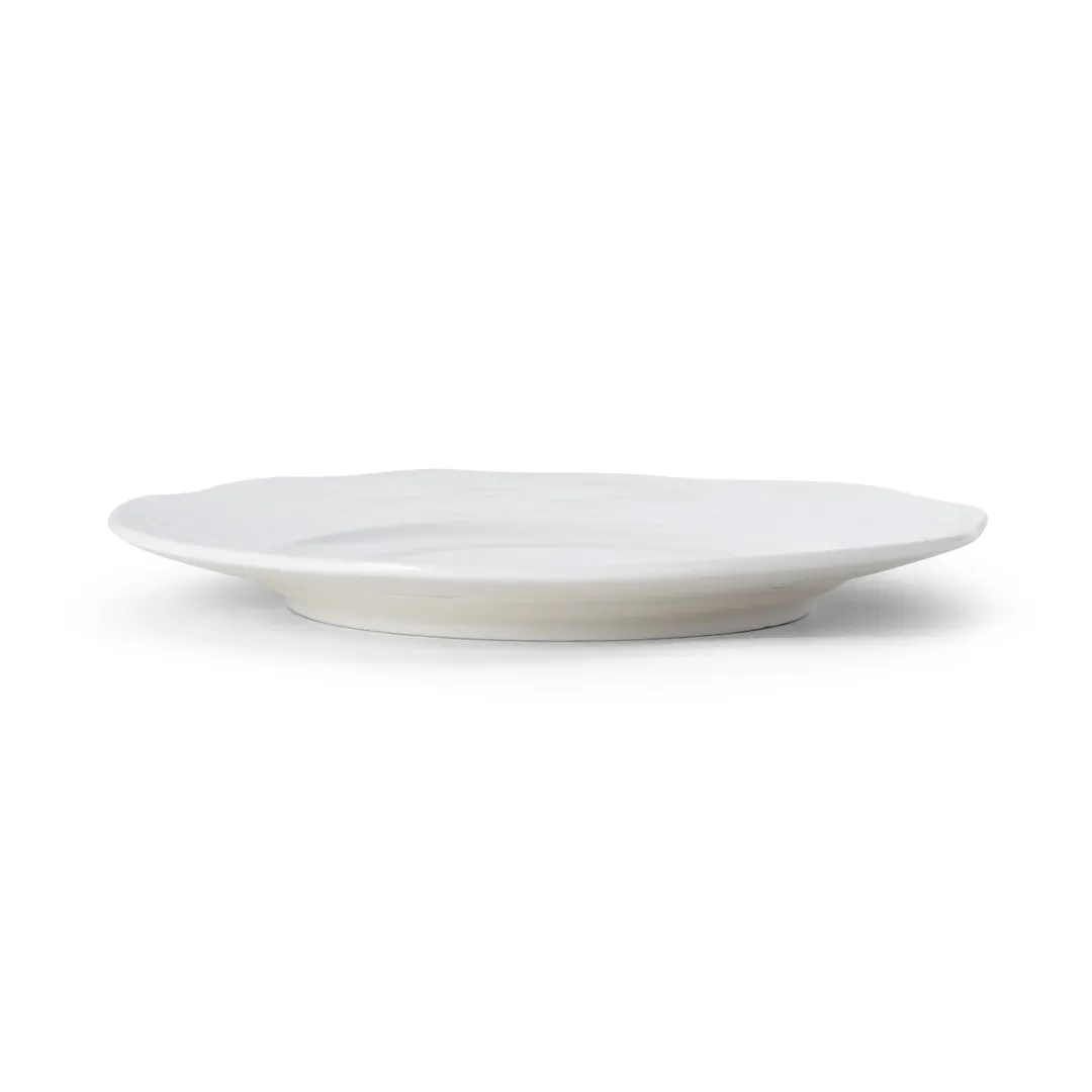 Mikasa 5260094 Camilla Plate, 7.5" Dia., Round, Wide Rim, Vitrified Porcelain, Bright White