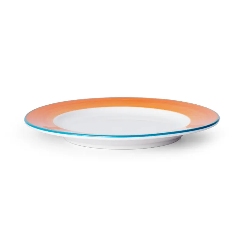 Mikasa 5260101 China Plate, 7" Round, Orange, Ceramic Porcelain, Dishwasher, Microwave & Oven Safe