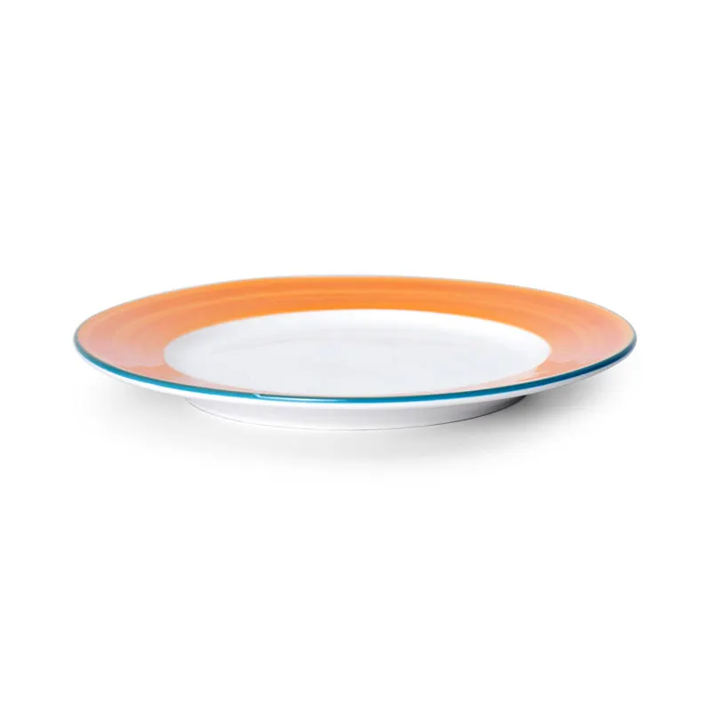 Mikasa 5260102 Sunday Brunch Plate, 8" Round, Orange, Ceramic Porcelain, Dishwasher Safe