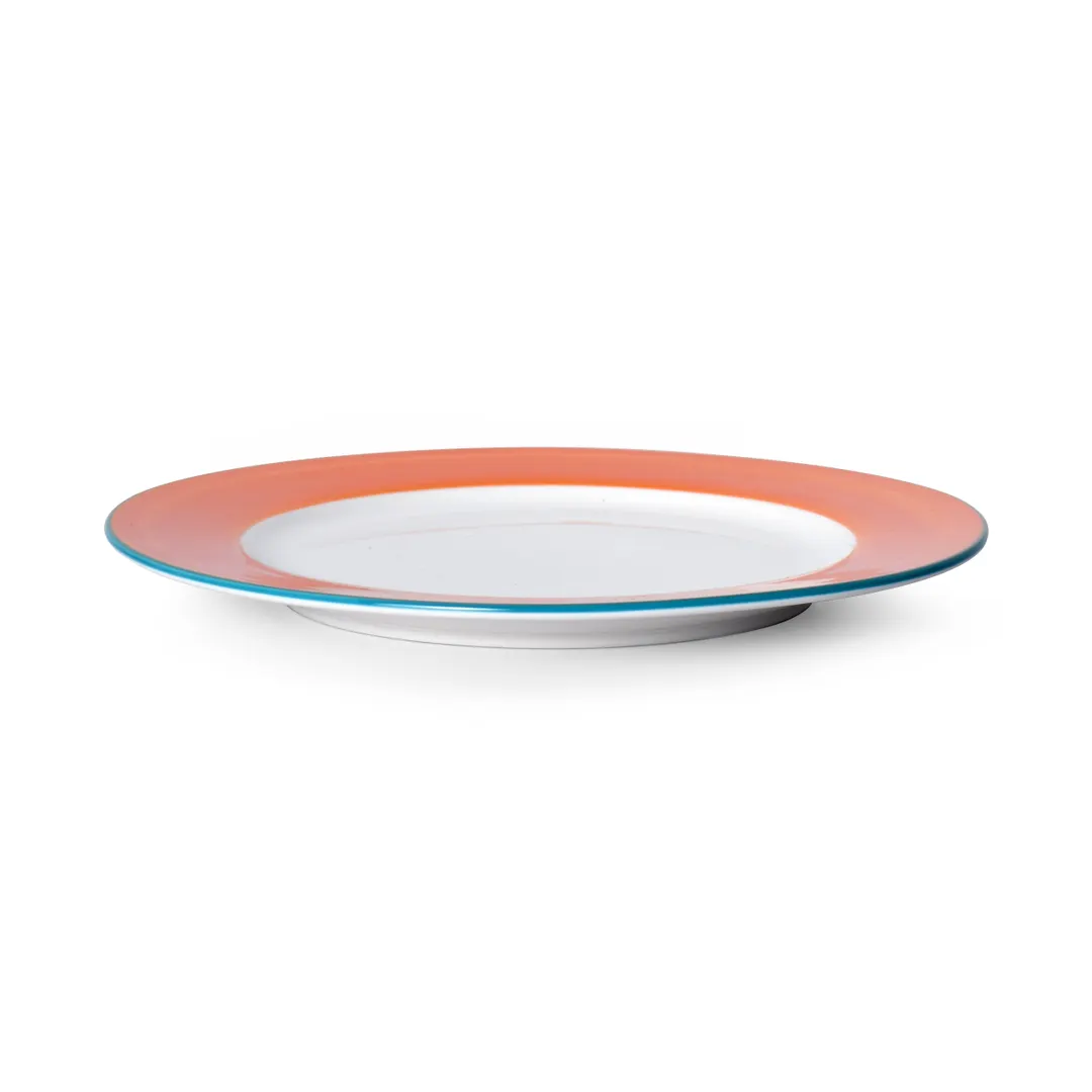 Mikasa 5260104 Sunday Brunch China Plate, 10" Round, Orange, Ceramic Porcelain