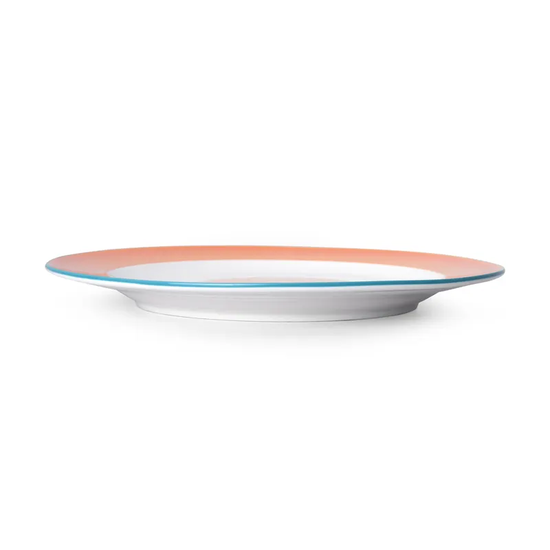 Mikasa 5260106 Plate, 12" Round, Orange, Ceramic Porcelain - Dishwasher, Microwave & Oven Safe