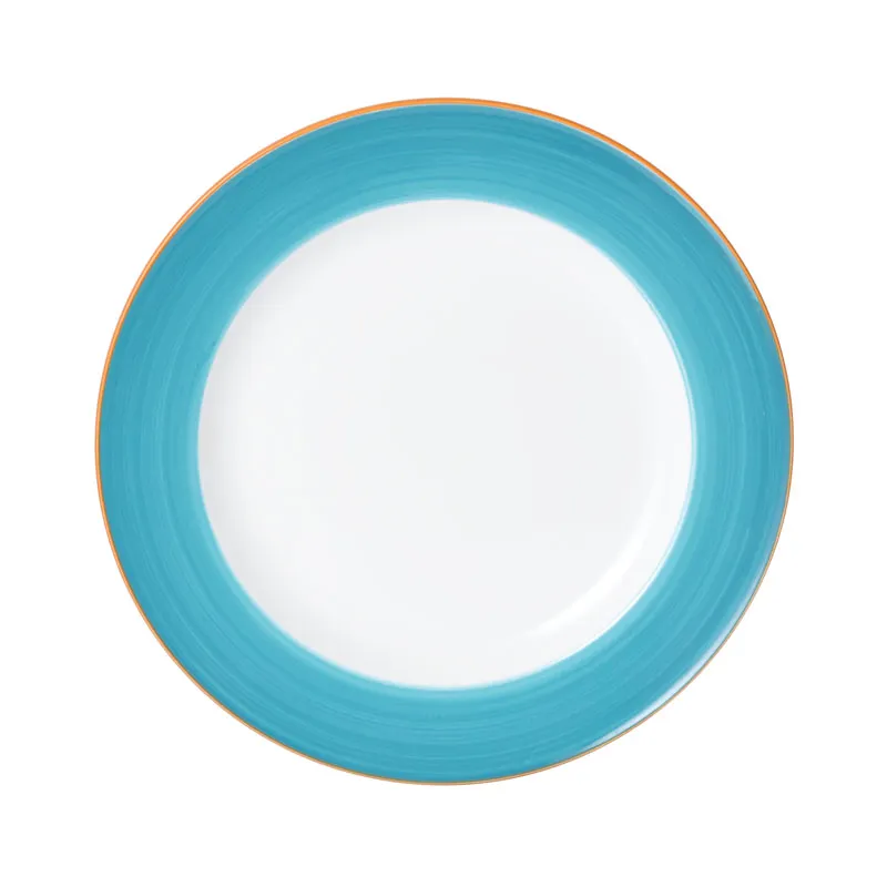 Mikasa 5260111 China Plate, 11" Round, Turquoise, Ceramic Porcelain, Dishwasher & Microwave Safe