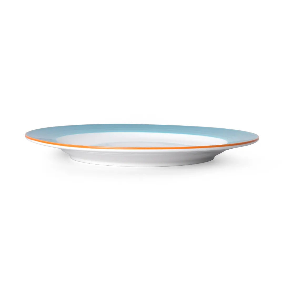 Mikasa 5260112 Sunday Brunch Plate, 12" Round, Turquoise, Ceramic Porcelain, Dishwasher Safe