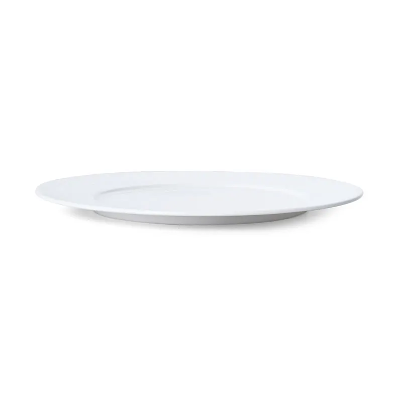 Mikasa 5260233 Onda Plate, 10-1/2" Dia., Round, Wide Rim, Fluted, Soft White, Vitrified Porcelain