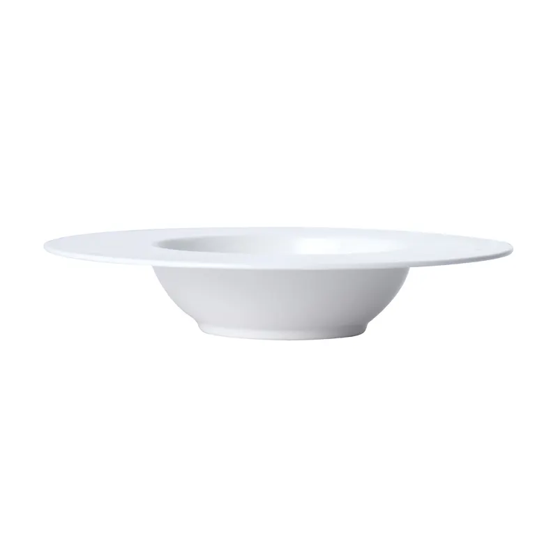 Mikasa 5260240 Onda Bowl, 6 oz, 8.75" Diameter, Round, Deep, Wide Rim, Fluted, Soft White Porcelain